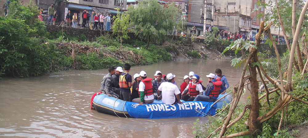 Boating organized by HOMES-Nepal after cleaning Campaign